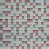 Плитка 581 МИКС РОЗОВЫЙ-БЕЛЫЙ-СЕРЫЙ МОЗАИКА