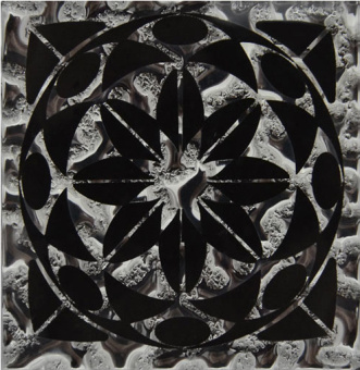 Плитка ТАКО НАПОЛЬНАЯ ВСТАВКА ЛЕАНО ПЛАТИНА РИФЛ. 778 66x66x8