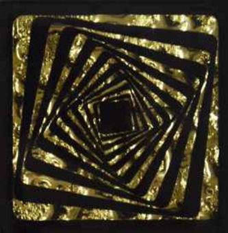 Плитка ТАКО НАПОЛЬНАЯ ВСТАВКА КВАДРАТ ЗОЛОТО РИФЛ. 778 66x66x8