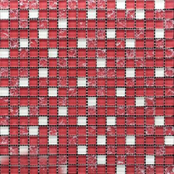 Плитка 499 МИКС РОЗОВЫЙ-РОЗОВО-КОЛОТЫЙ-БЕЛАЯ МОЗАИКА
