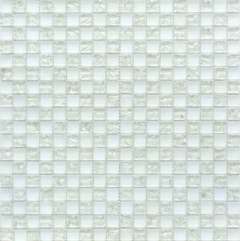 Плитка 538 ШАХМАТКА БЕЛЫЙ МАТОВЫЙ-БЕЛЫЙ КОЛОТЫЙ МОЗАИКА