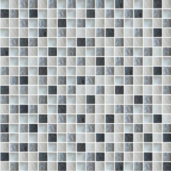 Плитка 579  МИКС ЧЕРНЫЙ-СЕРЫЙ-БЕЛЫЙ МОЗАИКА