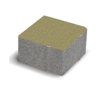 Плитка Тротуарная Квадрат 100х100 Горчичный 6 см